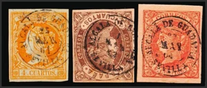 Andalucía. Filatelia.º Gebraucht 52, 58, 64. (1860ca) . Set Von Drei Freimarken - Bild 1 von 1