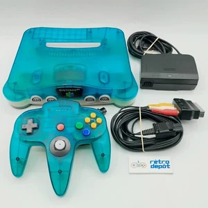Console Nintendo 64 N64 Blue Clear/Clear Blue + Epansion Pack / Eur - Picture 1 of 13