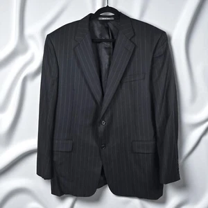 Hickey Freeman Blazer Loro Piana Tasmanian Wool Super 130s Men 46R Black, Union - Picture 1 of 13