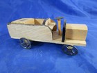 uralt Holz Spielzeug LKW Zinn/Blechrad Laster Modellauto Eisenbahn Erzgebirge
