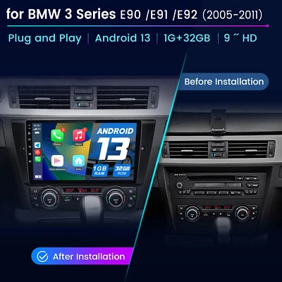 Android 14 For BMW 3 series E90-E93 2004-2013 Apple Carplay Car Stereo Radio GPS - Image 1 of 4
