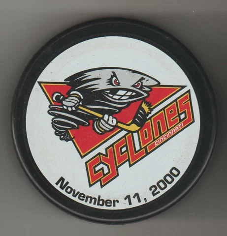 Cincinnati Cyclones 2000 ABC9 WCPO TV IHL Hockey Game Puck WORLD November 11 Cover