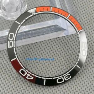 40mm nero arancione nuovo grande inserto lunetta ceramica per orologio 43mm sub automatico  - Foto 1 di 3