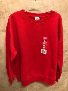 Suéter Hanes Her Way Vintage Rojo Cuello Redondo, Talla XL, Manga Larga, Nuevo - Imagen 1 de 6