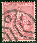 South Africa Cogh Qv Stamp 1D Used Scarce Postmark Xblue121