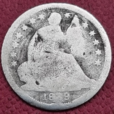 1839 O Seated Liberty Half Dime 5c Circulated #57728 Cover