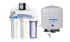 SISTEMA DE FILTRO DE AGUA ÓSMOSIS INVERSA 5 ETAPAS Y BOMBA DE PERMEADO 100 GPD - Imagen 1 de 4