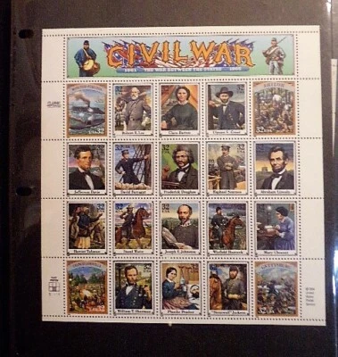 US# 2975 32c Civil War Sheet of 20 Perfect! Scott 2019 Cat Val=$32.50 - Image 1 of 2