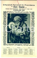 1931 GENOVA Calendario Orfanotrofi femminili Divina Provvidenza DON DASTE