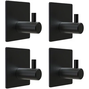 240 Pack Black Self Adhesive Sticky Wall Door Hook Bathroom Towels Robe Hanger - Picture 1 of 7