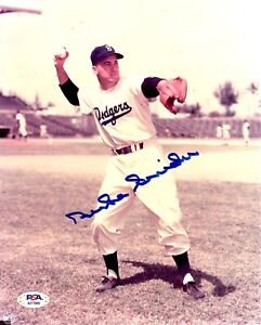 Duke Snider autographed signed 8x10 photo MLB Brooklyn Dodgers PSA COA