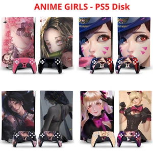 Anime Girls PS5 Disk Skin Sticker Decal Vinyl Wrap for Playstation 5 full set - Bild 1 von 23