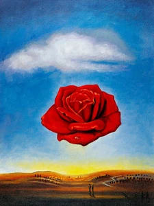 The Meditative Rose A1+ by Salvador Dali High Quality Canvas Print - Picture 1 of 1