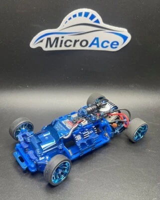 Mini-Z RWD MR-03 Rare Vintage Custom Blue Chrome Chassis ASF - Image 1 of 4