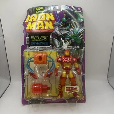 ToyBiz 1996 Marvel Comics Armadura Infernal Iron Man Arsenal de Disparo de Agua Nuevo Foto 1 de 4