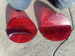 oldsmobile 1957 super 88 nos oem two tail light lens guidex R3A 57 hot rod parts - Picture 1 of 14
