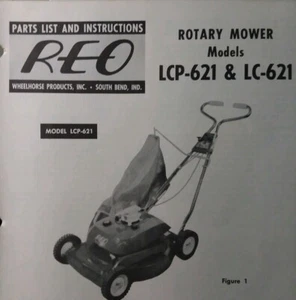 REO Wheel Horse Walk-Behind Rotary Lawn Mower Owner &Parts Manual LCP-621 LC-621 - Picture 1 of 1