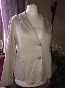 Heine Blazer festlich B.C. Gr. 44, beige mit Gold - Bild 1 von 7