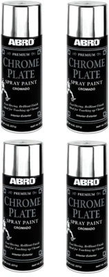 Abro Vernice Spray Cromata Lacca Prodotto Premium Asciugatura Rapida Paracolpi Ruote X 4 - Immagine 1 di 2