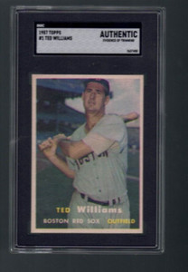 1957 Topps  #  1 Ted Williams SGC Authentic....Nice Card!!! (READ BELOW)