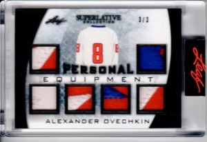 2021 Leaf Superlative Personal Equipment 6 Patch Alexander Ovechkin 3/3 SP