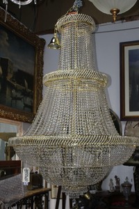 Massive Dore & Crystal 48 - Light Ballroom Basket Chandelier