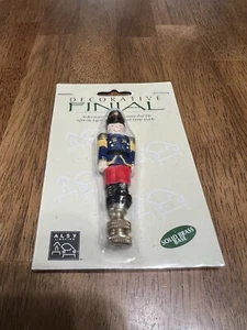 Holiday Christmas Lamp Finial-Nutcracker Brass Base - Picture 1 of 4
