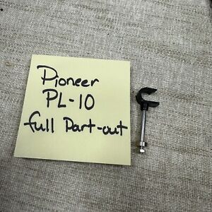 Pioneer PL-10 Turntable Full Part Out - Tonearm Rest Lock Return Arm - Has Damag