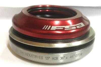FSA ORBIT ACB Headset 1-1/8"-1.5" For tapered fork steerer Red Integrate cycling - Image 1 of 2