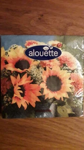 20 Servietten mit Sonnenblumen & Pflanzen * FSC / Nordic Swan Ecolabel - Bild 1 von 2