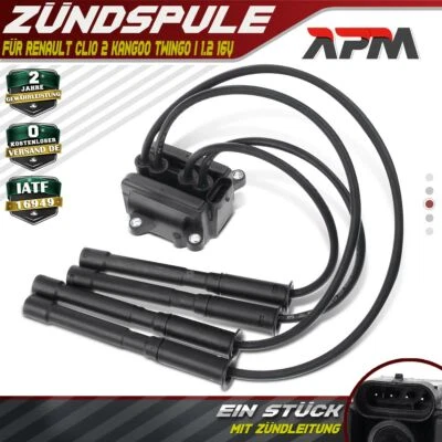 Bobina de encendido módulo de encendido para Renault Clio II Kangoo Twingo I 01-04 Thalia I 1.2 16V - Imagen 1 de 4