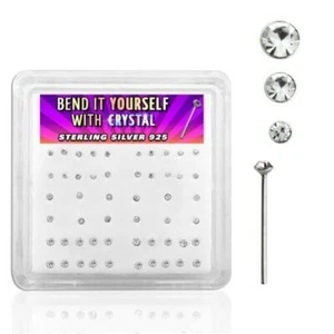 Nasenpiercing,Nasenstecker,Nasenring,Nasenschmuck,stud,925 Silber,Zirkonia n11 - Picture 1 of 1