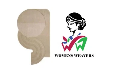 Women weaver Premium Luxury Handmade Tufted Solid Color New Zealand Wool Rug - Image 1 of 4