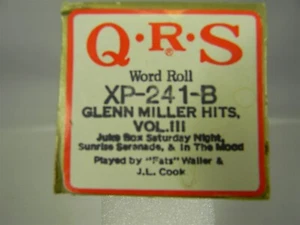  Glenn Miller Hits Vol. 3 , XP-241-B - 3 Songs - QRS Player Klavier Wortrolle - P7 - Bild 1 von 5
