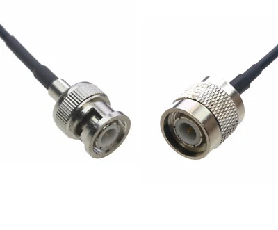 BNC plug to TNC Male RF Coaxial Cable For Ham Radio GPS Antenna Wireless 0.5~15' - Image 1 of 3