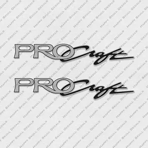 PRO CRAFT TRACKER MARINE SILVER LOGO DECALS STICKERS Set of 2 36" LONG - Picture 1 of 2