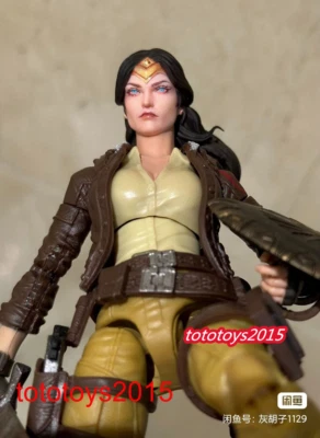Cabeza esculpida de niña Wonder Woman 1/12 1/18 1/24 para juguete corporal figura femenina de 6" 3,75" Foto 1 de 4