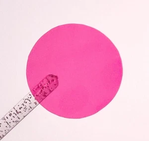 Klare Kreis Aufkleber! - 0,25 bis 3 Zoll - Rosa oder Lila durchsichtig transparent - Bild 1 von 2