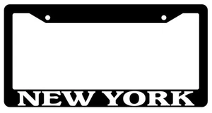 Black License Plate Frame New York (state) Auto Accessory Novelty 2414 - Picture 1 of 1