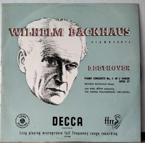 DECCA LXT 2553 UK BEETHOVEN, BACKHAUS Piano Concerto no. 3 MONO ED 1 LP - Picture 1 of 3