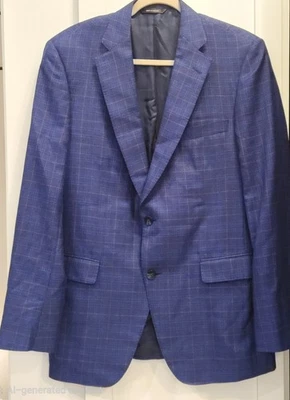 Paul Stuart Blue Cashmere Silk  Blazer Two Button Size 40 Tall Long - Image 1 of 4