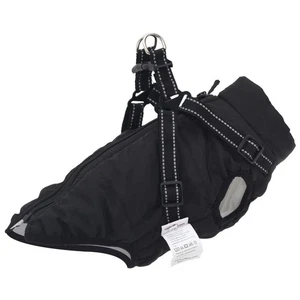 vidaXL Dog Coat with Harness Waterproof Reflective Black S - Picture 1 of 5