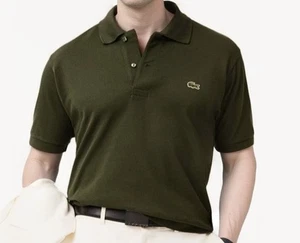 LACOSTE Herren Kurzarmshirt Poloshirt Piqué klassische Passform L12.12 in Kaki - Bild 1 von 2