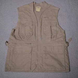 LL BEAN Adventure Vest Vintage Outdoor Cargo Pockets Fishing Hunting Men Medium - Picture 1 of 8