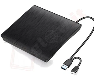 Box per DVD Esterno usb 3.0 Tipo C alloggio PC Portatile Ultra Slim custodia - Picture 1 of 8