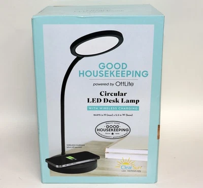 OttLite Wellness Series Wireless Charging Circular LED Desk Lamp - Image 1 of 4