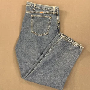 Rustler Jeans Men 46x30 Blue Denim Relax Fit High Rise Straight Leg Classic 846 - Picture 1 of 16
