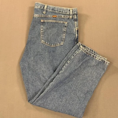 Rustler Jeans Men 46x30 Blue Denim Relax Fit High Rise Straight Leg Classic 846 - Image 1 of 4