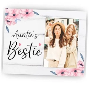 Auntie's Bestie Picture Frame, Best Auntie Photo Frame, Gift for Birthday - Picture 1 of 7