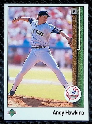 1989 Upper Deck #708 - Andy Hawkins - New York Yankees - Image 1 of 2